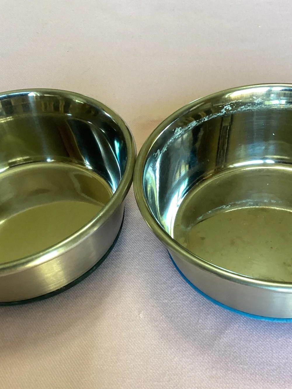 Stainless Steel Small Pet Bowls - Silver (Set of 2)